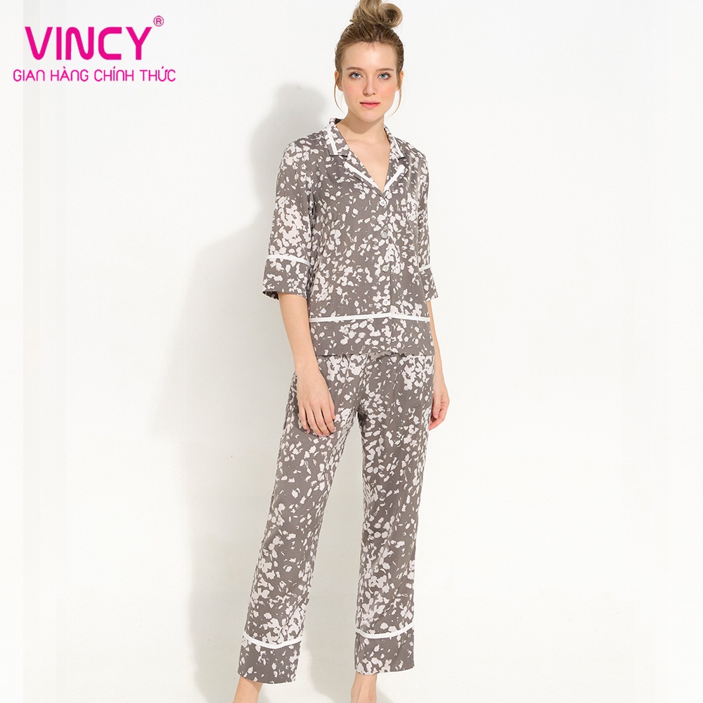 Bộ đồ satin dài Vincy BSD050W11
