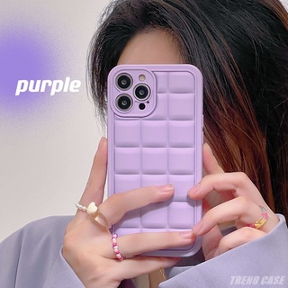 Ốp Điện Thoại Mềm Chống Sốc Họa Tiết Kẻ Ô 3D Phong Cách Hàn Quốc Sang Trọng Cho iPhone 13 12 11 Pro XS Max X XR
