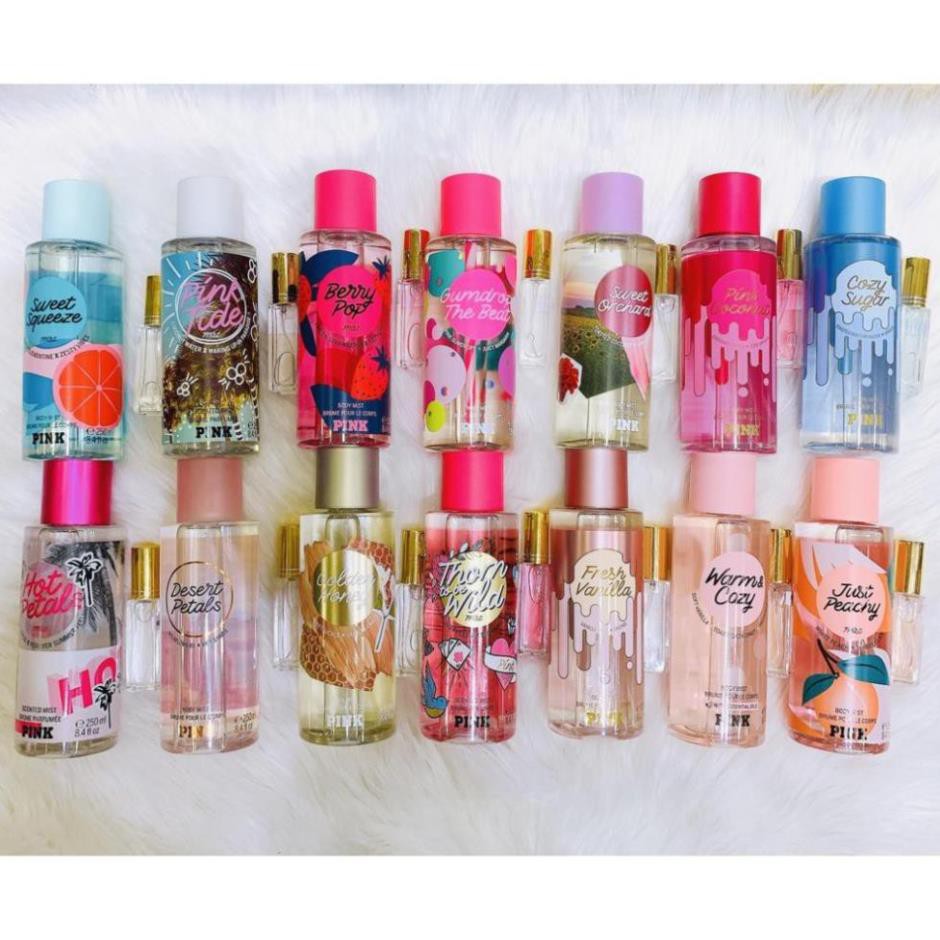 (Bill Mỹ) [10ml] Xịt toàn thân Pink - Victoria's Secret Warm cozy - Body Mist STORE