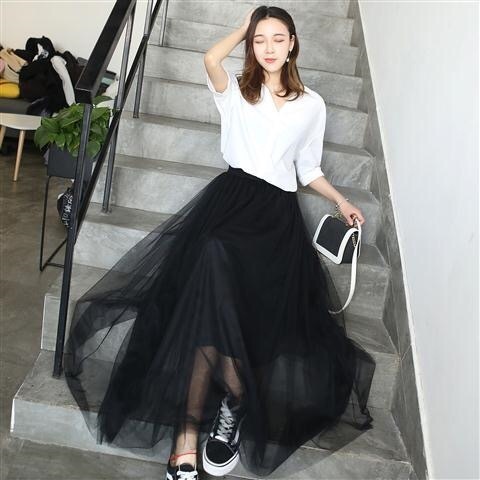 Chân Váy Lưới Chữ A Phong Cách Hàn Quốc Dành Cho Nữ