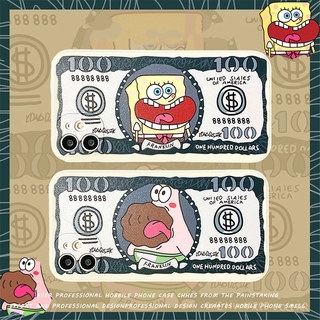 Ốp điện thoại TPU mềm in hình tờ tiền Spongebob dễ thương cho IPhone 12 11 Pro Max X XS XR Max 6 6s 7 8 7 +