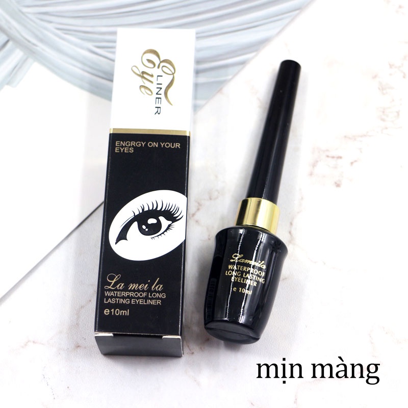 Lameila Bút kẻ mắt màu đen dạng lỏng không thấm nước nhanh khô và bền màu-URBLML-YXY