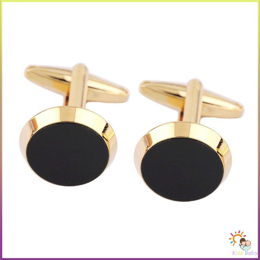 Màu vàng & màu đen Vòng dành cho tiệc cưới dành cho nam giới Áo sơ mi quà tặng Cuff Liên kết Cufflinks [9/25]