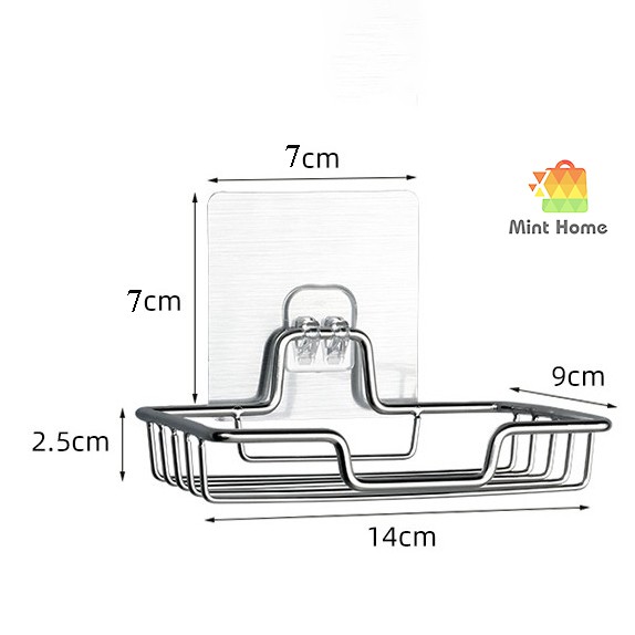 Giá kệ để đựng xà phòng, xà bông, treo đồ nhà tắm, nhà vệ sinh inox 304 dán tường thông minh đa năng | BigBuy360 - bigbuy360.vn