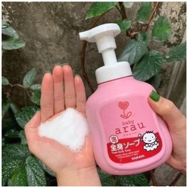 Sữa Tắm Gội Cho Bé Arau Baby Nhật Bản 450ml 100% Thiên Nhiên Nâng Niu Làn Da Nhạy Cảm Của Bé Yêu