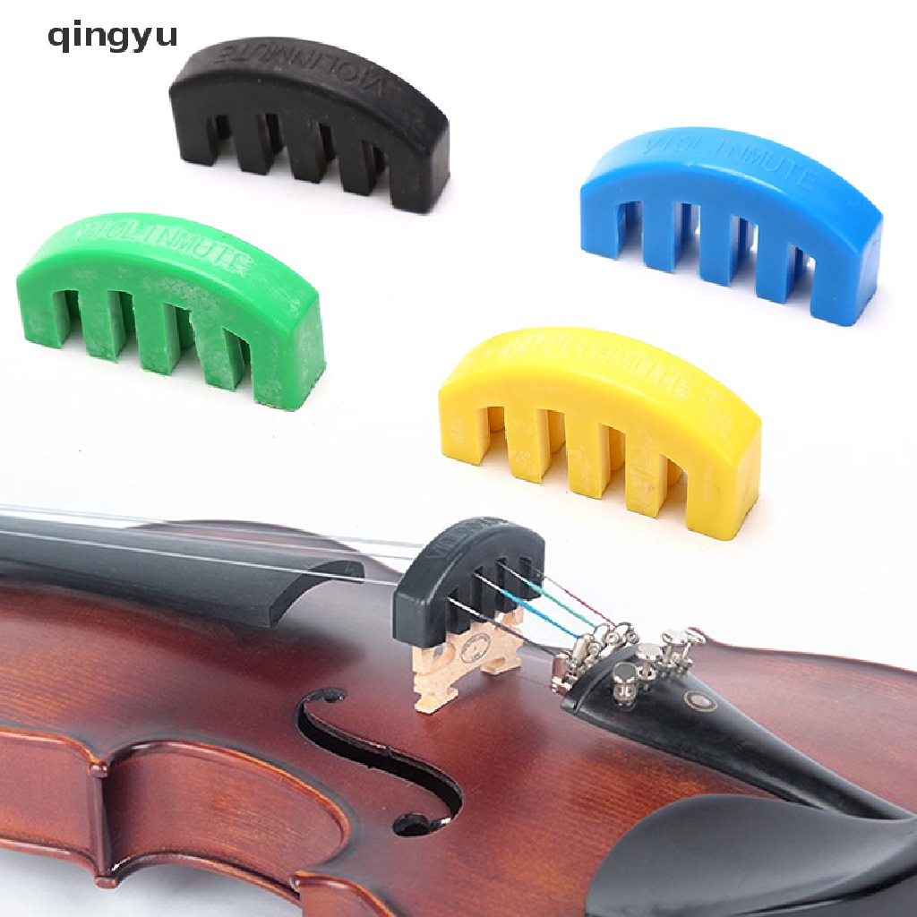 1 Dụng Cụ Luyện Tập Đàn Violin Bằng Cao Su Màu Đen Nhẹ Không Gây Tiếng Ồn