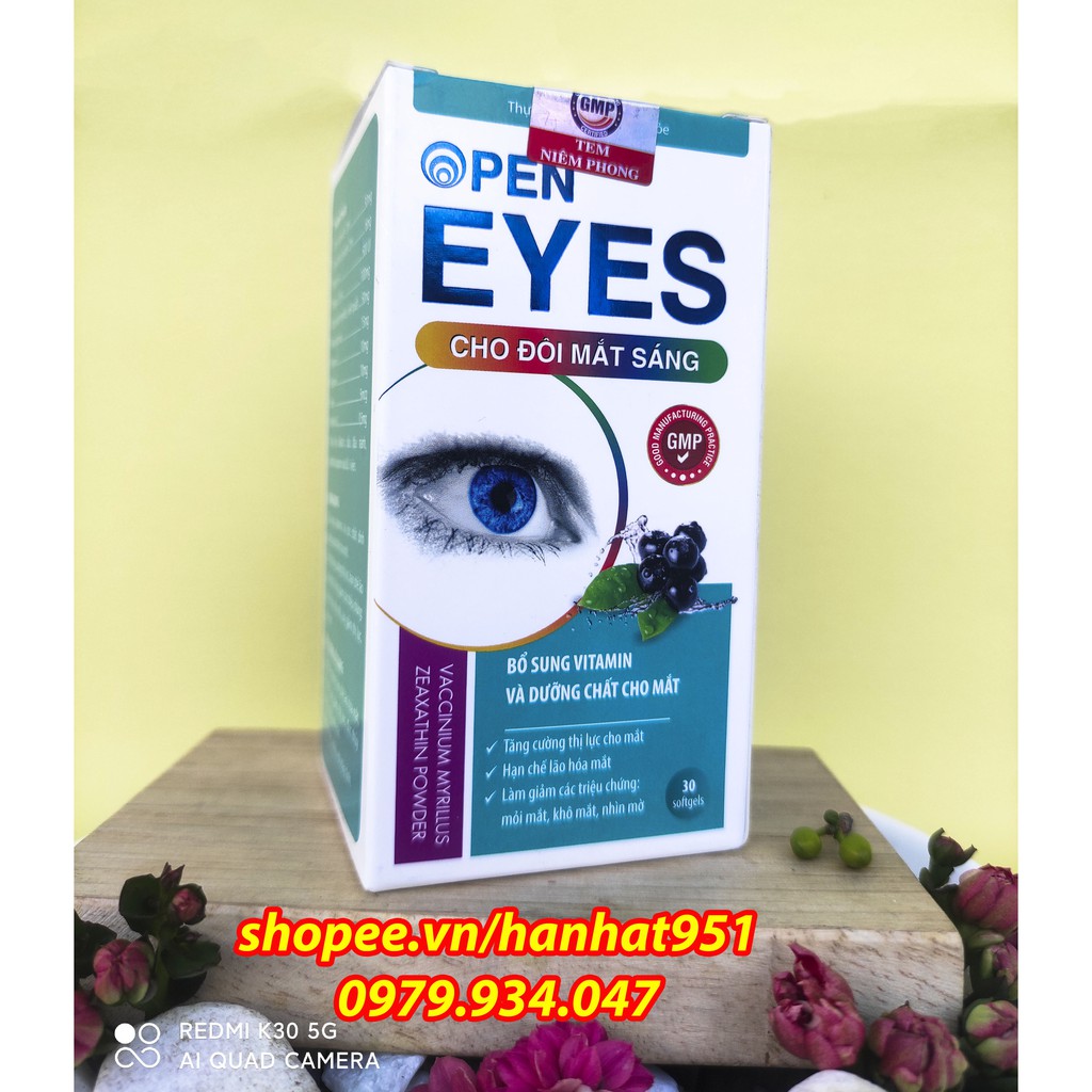 Viên Uống Bổ Mắt OPEN EYES chiết xuất quả việt quất cho đôi mắt sáng - Hộp 30 viên | Thế Giới Skin Care