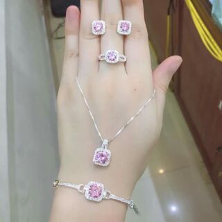 Bộ bạc đá vuông