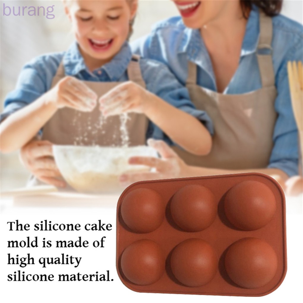 Khuôn silicon tự làm bánh/nước đá/sô cô la/rau câu tạo hình nửa quả cầu