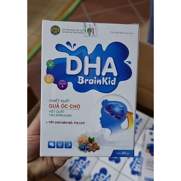 Bổ Não Trẻ Em Brain Kid DHA cao việt quất, quả óc chó, Dha Cho Bé Thông Minh Hơn, tốt cho mắt và não bộ