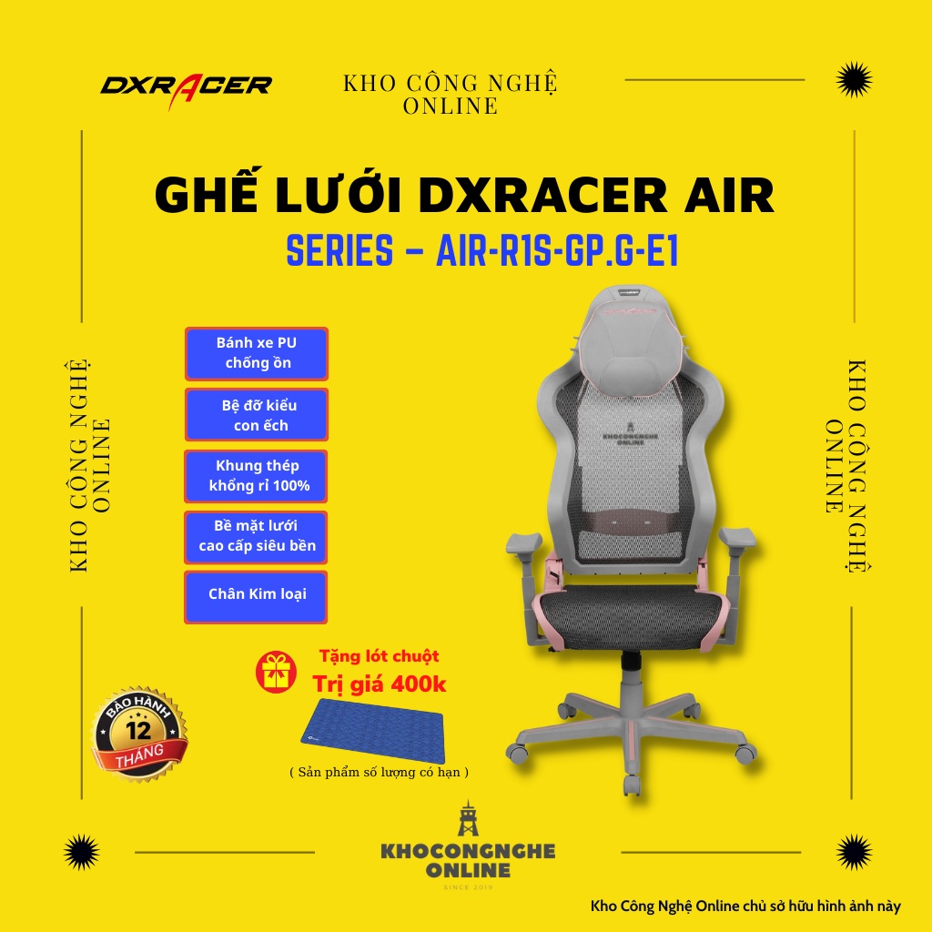 Ghế lưới DXRacer AIR series – AIR-R1S-GP.G-E1 (AIR/D7100/GP.G)