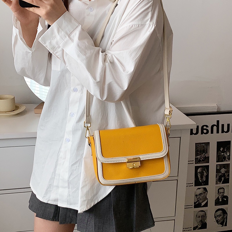 Túi Đeo Vai Màu Sắc Tương Phản Thời Trang Cho Nữ