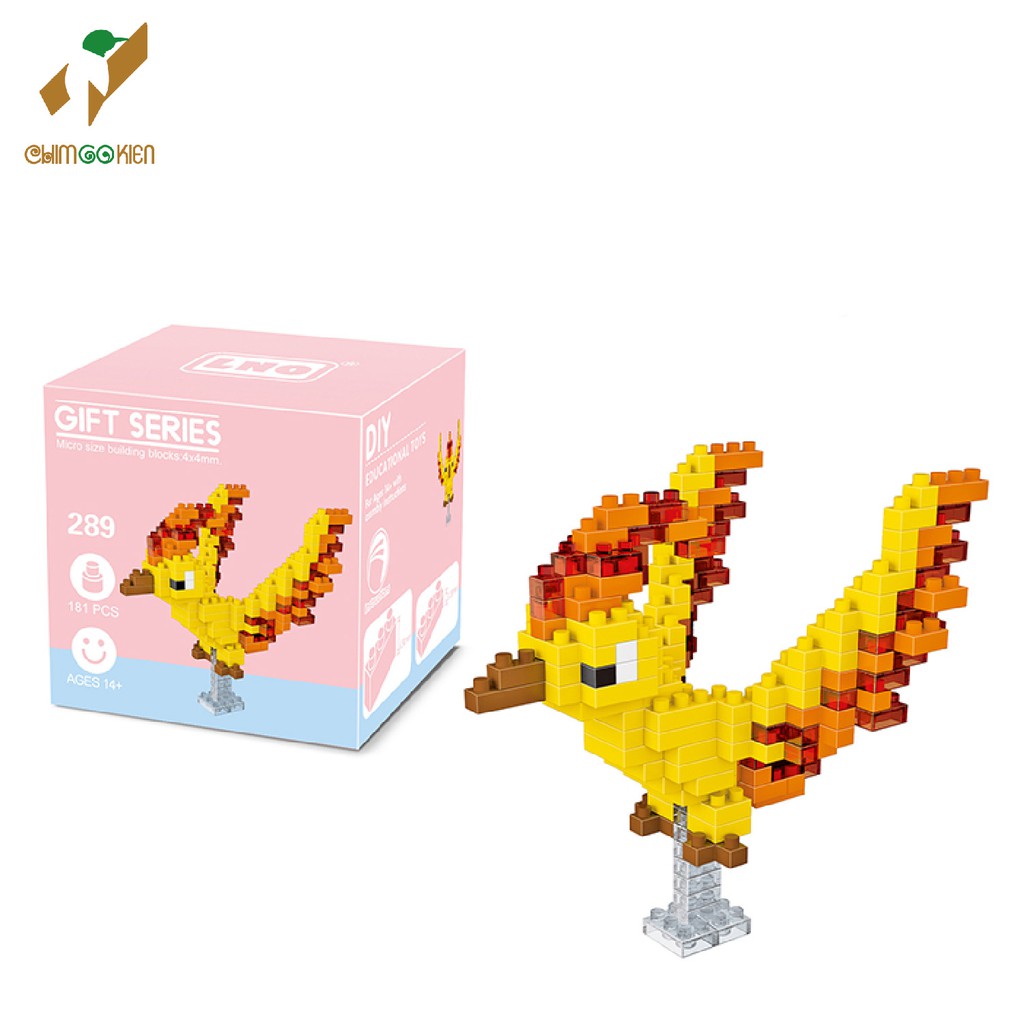 Đồ chơi xếp hình nhân vật Pokemon chim huyền thoại