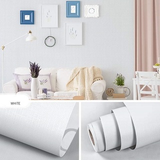 Cuộn 10m giấy dán tường Trắng trơn có keo sẵn