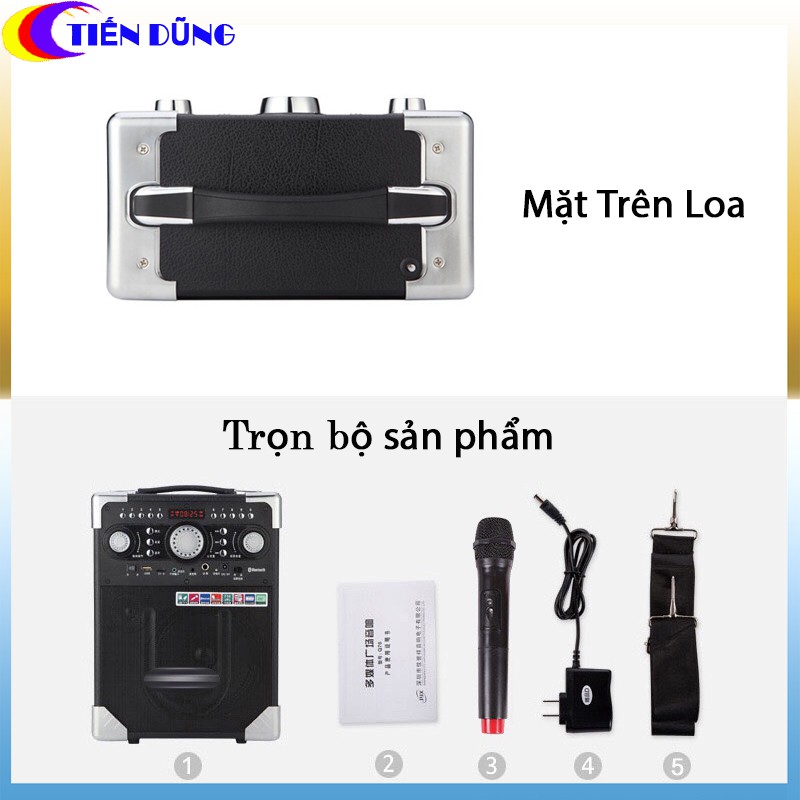 Loa kéo daile S8 có mic không dây kết nối bluetooth USB và thẻ nhớ TF- loa kẹo kéo s8 dễ sử dụng tiện cho mọi người