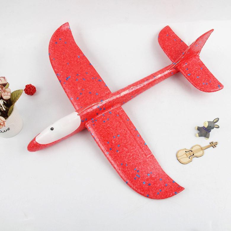 Máy Bay Xốp Siêu Lượn Megagift Cỡ To (48 x 49 cm)Máy Bay Xốp Ném Tay Màu đỏ có đèn led phát sáng