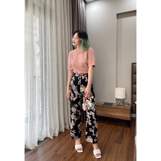 Quần ống rộng form dài, chất vải cotton lụa siêu đẹp