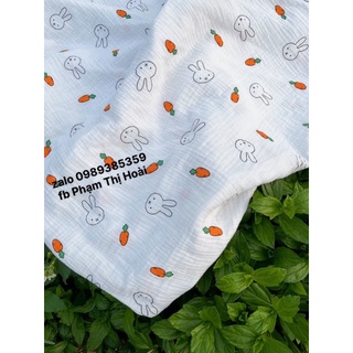 vải xô muslin thỏ carot
