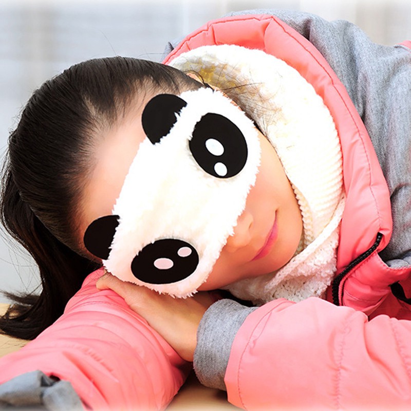 Bịt mắt che mắt ngủ cute hình gấu trúc panda MS155 – Che mắt bằng bông hình gấu trúc dễ thương chống lạnh mùa đông