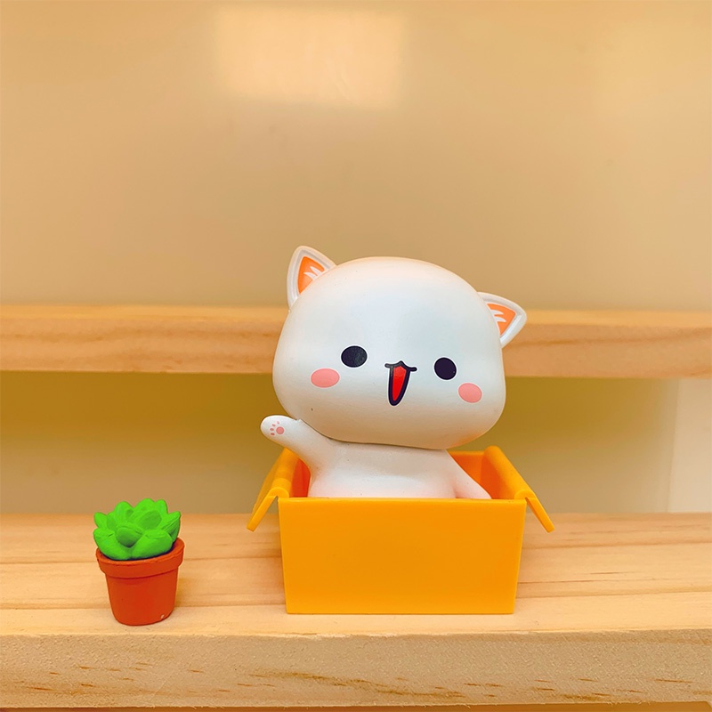 Tượng mèo trang trí  Mô hình mèo dễ thương, tượng mèo con đáng yêu , mèo nào cắn mỉu nào Zalo