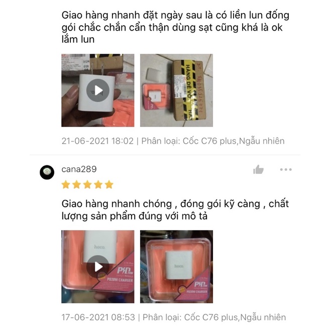 Củ Sạc nhanh iphone 20W PD Chính Hãng HOCO C76 Plus USB-C Củ Sạc Thay Thế Cho Củ sạc 12Promax Gốc/BH 6 Tháng Lỗi 1 Đổi 1