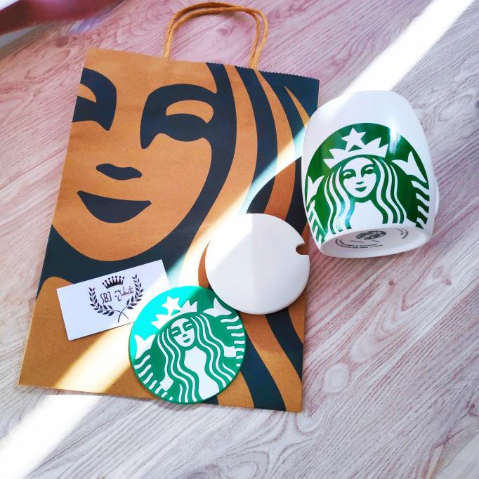 Starbucks Ly Sứ Uống Nước Starbuck 400ml Cao Cấp Đen