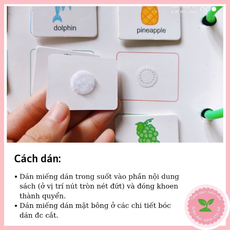 Học liệu bóc dán Montessory cho bé học liệu busy book bóc dán thông minh 17 chủ đề, Sách bóc dán tiếng Anh Subeokiss