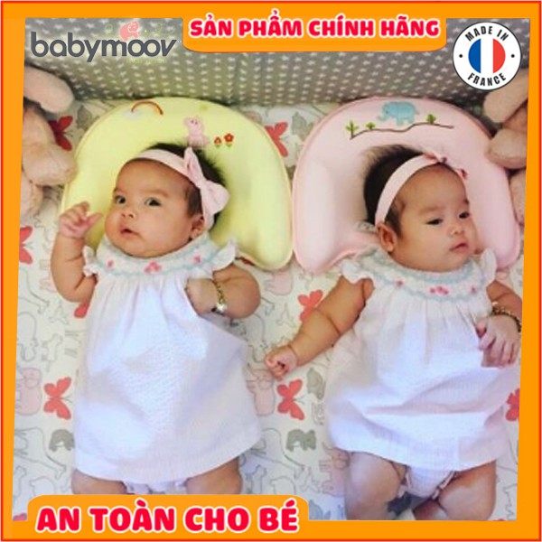 Gối phòng chống MÉO ĐẦU, BẸP ĐẦU BabyMoov - Nhập khẩu Pháp với chất liệu cao su non tự nhiên.