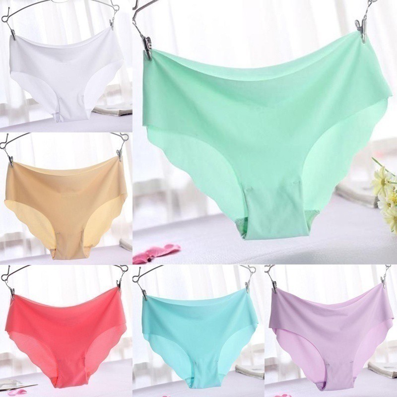 Quần lót không viền may màu trơn chất liệu mềm mại