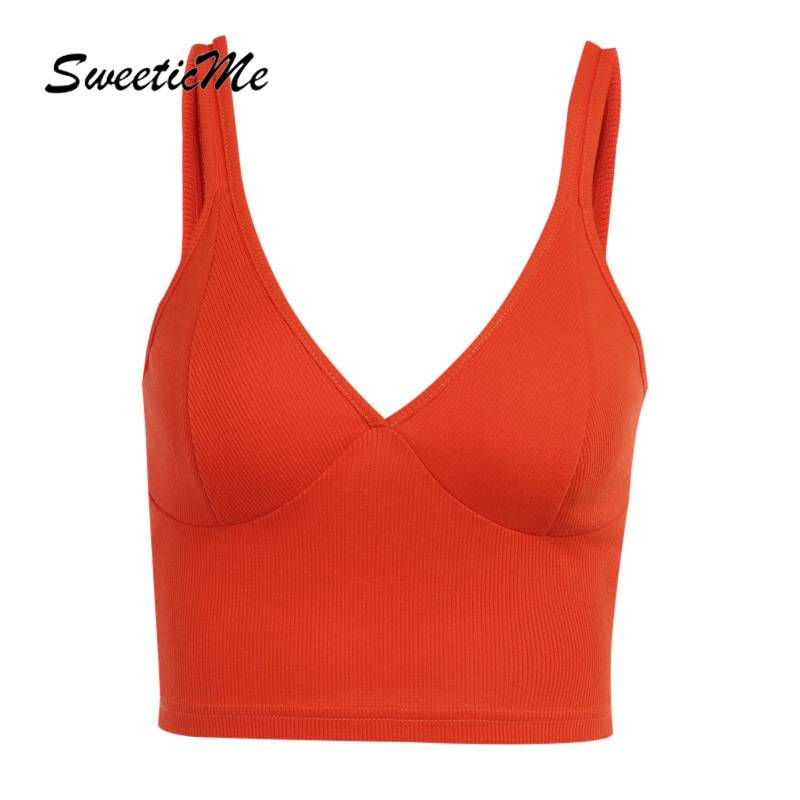 SweeticMe Women's  Sexy Lady Stitching Solid Backless V-neck Strap Camisole