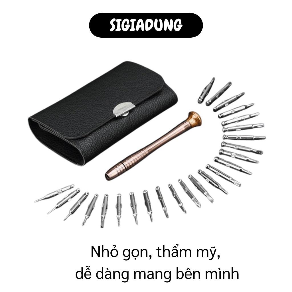 [SGD] Bộ Tua Vít - Tua Vít Sửa Chữa Điện Thoại, Đồ Điện Tử 24 Món Kèm Ví Da Bảo Quản 6720