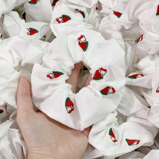 Cột tóc scrunchies dưa hấu