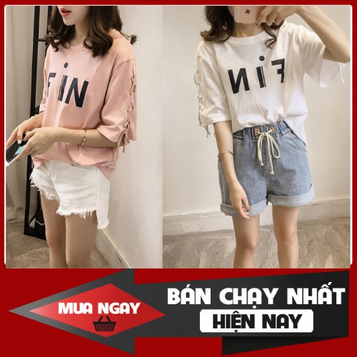 ÁO THUN NỮ TAY ÁO ĐAN DÂY THỜI TRANG PHONG CÁCH HÀN QUỐC MẪU MỚI PF801A