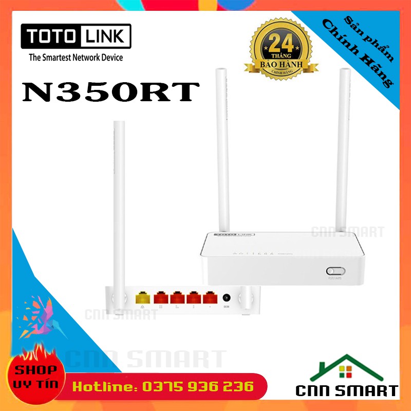Bộ phát wifi Totolink 2 Râu N350RT chuẩn N 300Mbps 4 Lan - Router Wifi Totolink 4 Râu A3002RU Chuẩn Ac1200 Gigabit 1000M