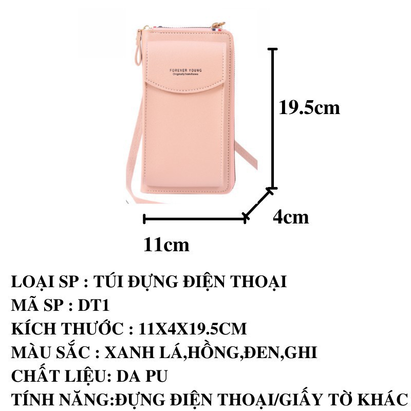Túi đeo chéo đựng điện thoại nữ đi chơi mini nhỏ gọn đẹp giá rẻ LUTIMO DT1