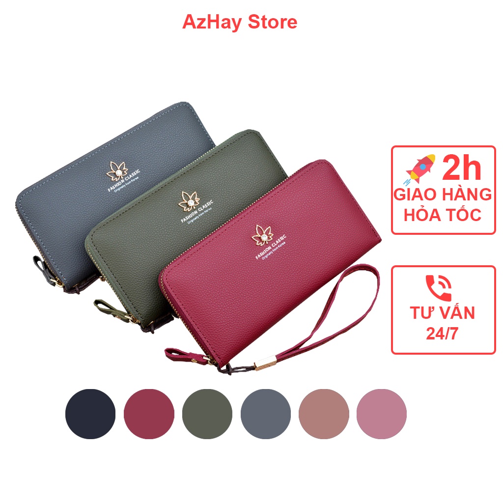 Ví nữ dài, ví cầm tay nữ, bóp nữ dài, ví đựng tiền đẹp_Azhaystore