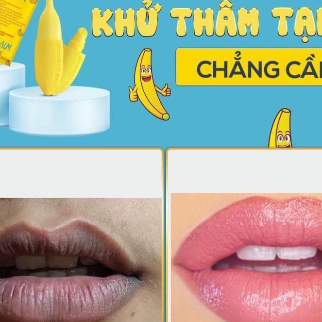 [Sẵn SLL] Môi Căng Mọng Hồng Hào với Son Filler Collagen Chuối Khử Thâm Parea cùng son màu Chu Lipstick