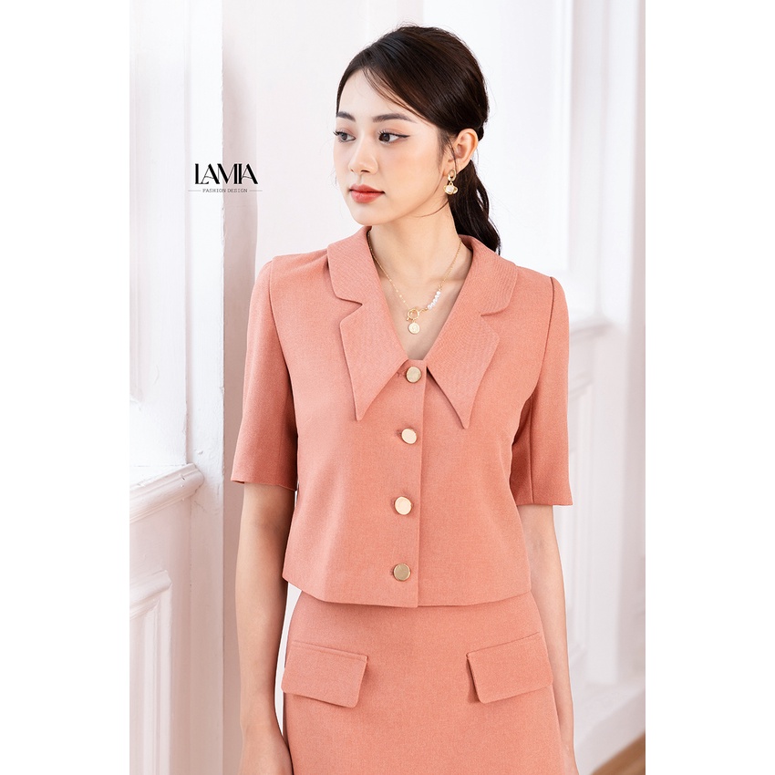 Áo vest nữ hè Lamia Design LUXE012 màu hồng salmon
