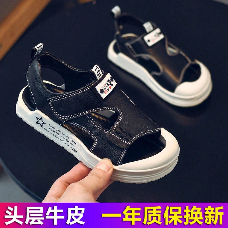 Xăng đan Da Bò Cho Bé Trai 20twenty one little Bao Toutou 8-10 Tuổi 9 Tuổi