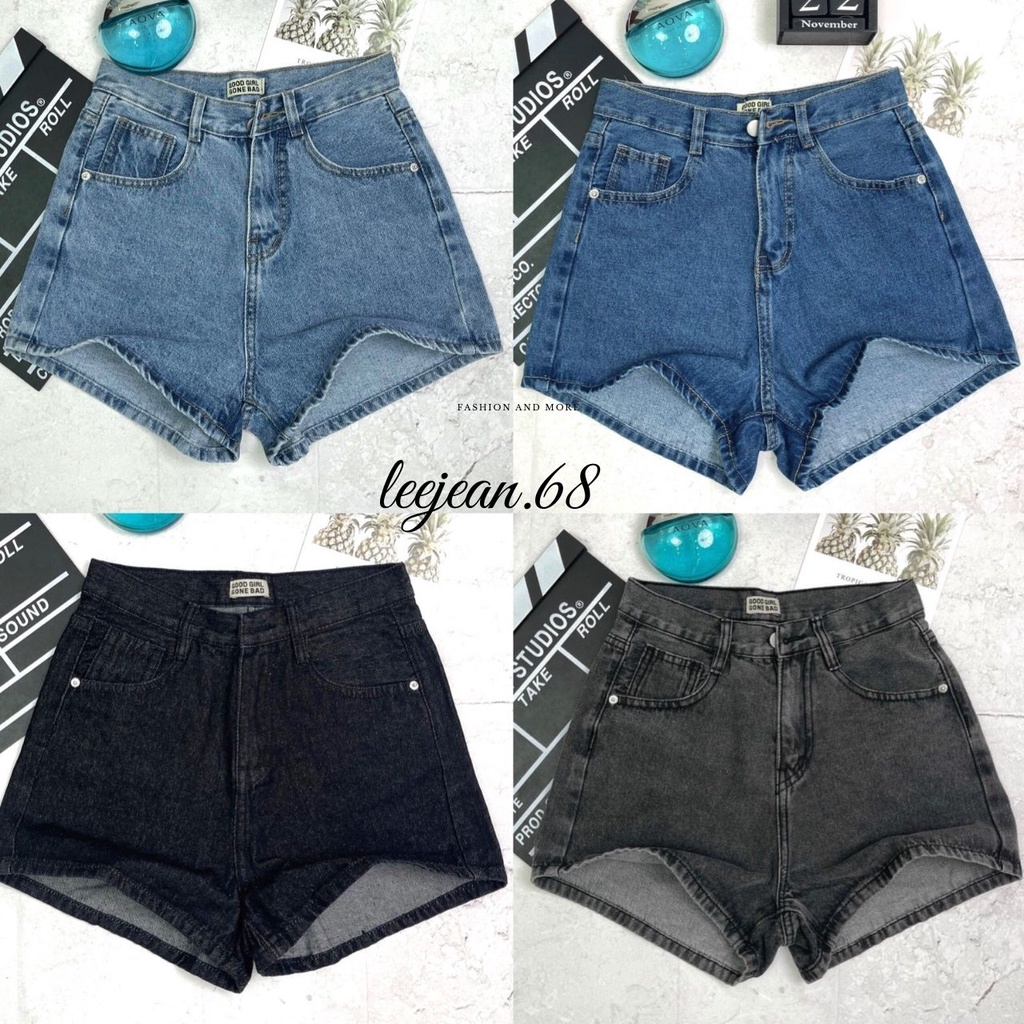 Quần Đùi Jean Nữ Trơn Lưng Cao Không Giãn LEE10, 4 Màu Hình Tự Chụp Kèm Video | BigBuy360 - bigbuy360.vn
