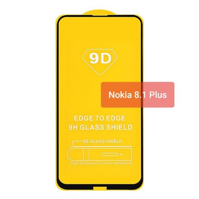 Cường lực full Nokia 8.1 Plus full keo full viền cao cấp