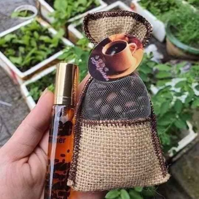 Túi thơm treo xe cafe tinh dầu