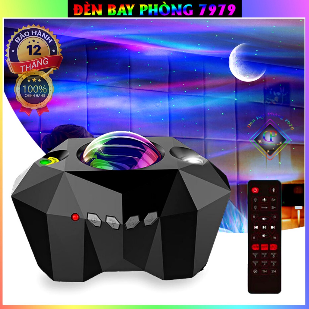 Đèn Galaxy Thiên Hà V6 Cảm Biến Âm Thanh Chiếu Bầu Trời Đầy Sao Sử Dụng Cho Phòng Bay, Bar, Karaoke