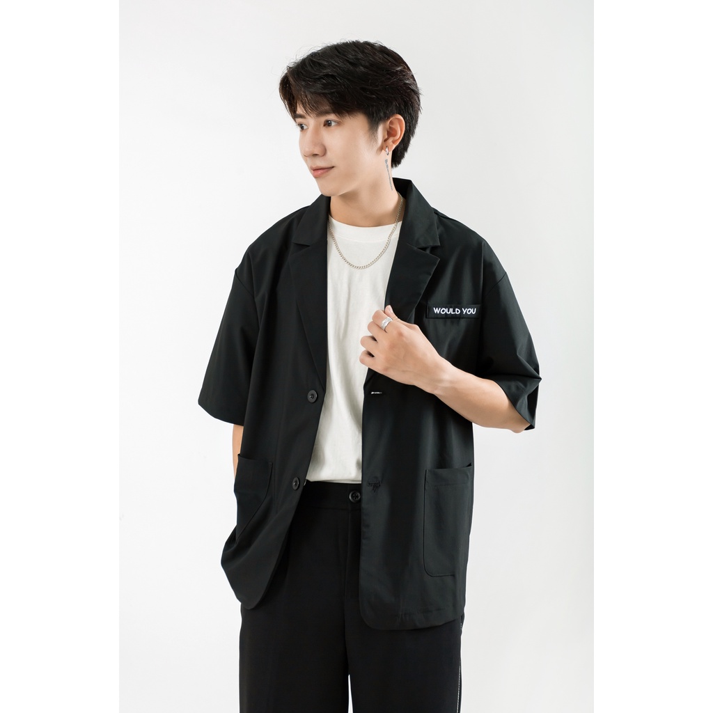 Áo Blazer Nam Tay Lỡ MANDO Form Rộng Kiểu Dáng Thời Trang Hàn Quốc Basic Họa Tiết Thêu Would You AVH002 | BigBuy360 - bigbuy360.vn