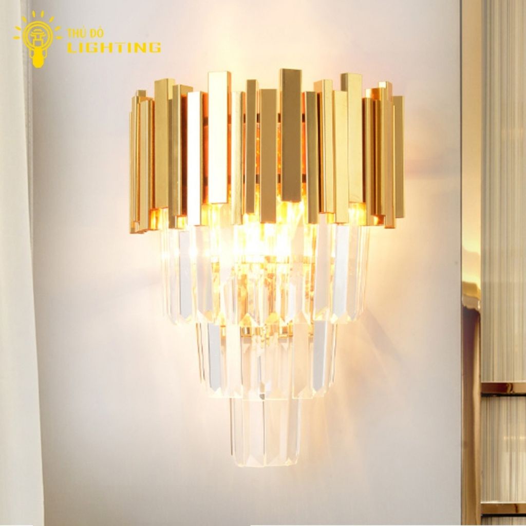 Đèn Gắn Tường Trang Trí Phale Gold THỦ ĐÔ LIGHTING Làm Từ Thuỷ Tinh Cao Cấp Với Ánh Sáng Vàng B17
