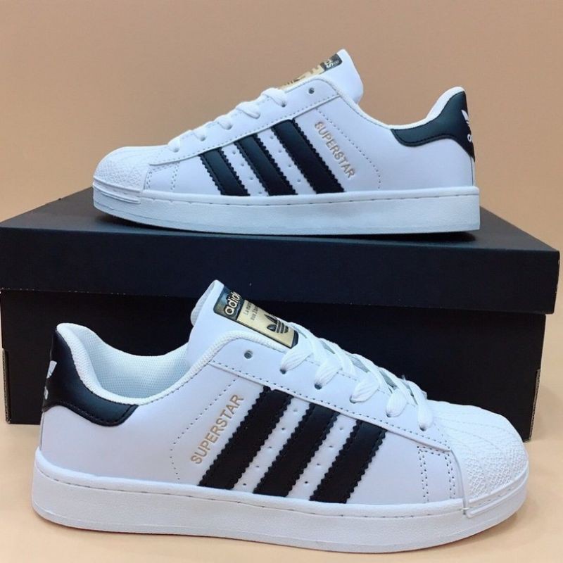 Giày sneaker giày thể thao adidas mũi sò tem vàng nam nữ superstar