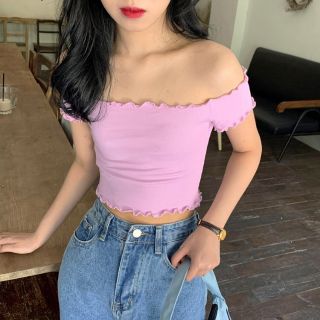 Áo croptop bẹt vai