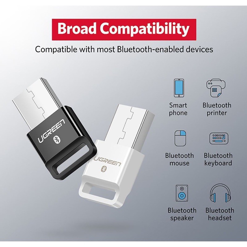 [Freeship]  Thiết bị USB thu Bluetooth 4.0 dùng trên máy tính và laptop UGREEN US192