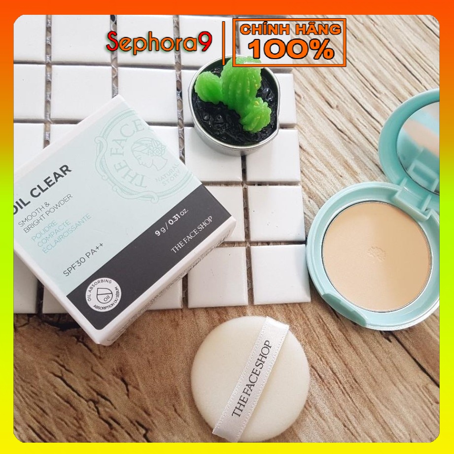 Phấn trang điểm kiềm dầu dạng nén TFS Oil Clear The Face Shop 9g SFP30 PA++