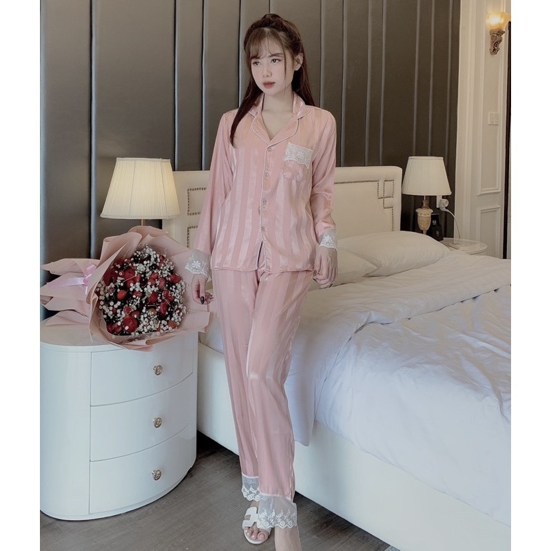 Đồ bộ nữ bigsize pijama cao cấp mặc nhà lụa ngủ tay ngắn quần dài JUSOKA